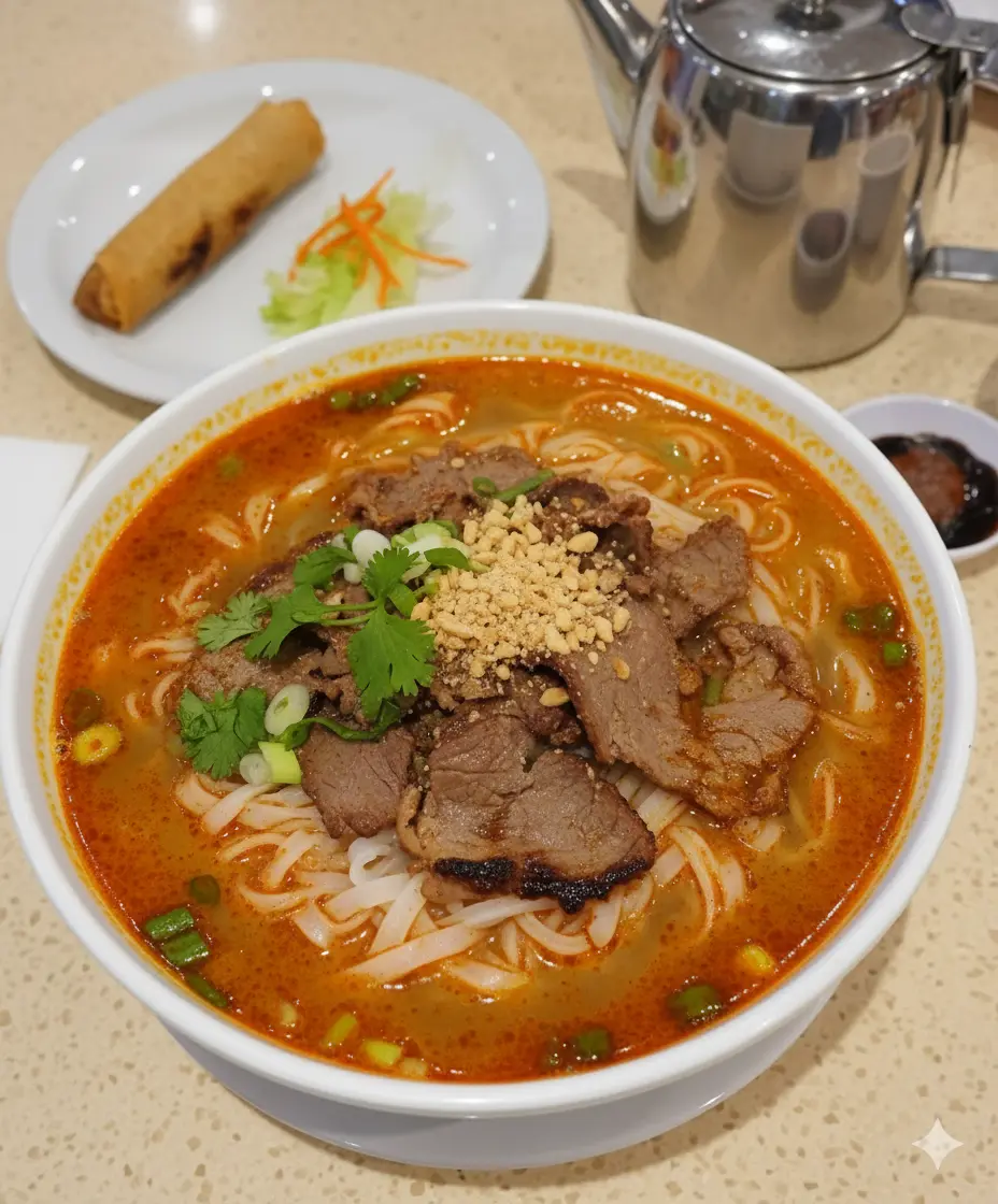 Vermicelli bowl with grilled meats at Pho Dinosaur 2 Calgary SE