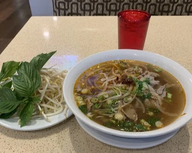 Vietnamese and Chinese cuisine dishes at Pho Dinosaur 2 Calgary